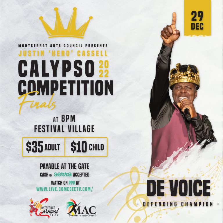 Montserrat Carnival 2022 Calypso Finals Renamed to Honour First Monarch